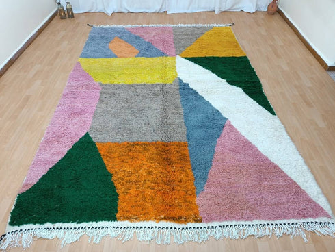 Authentic Handmade Moroccan Colorful Berber Rug – Beni Ourain